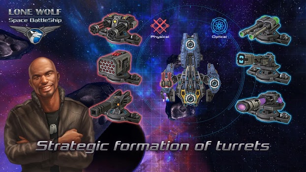 اسکرینشات 2 از محیط برنامه Battleship Lonewolf – Space TD v1.4 + data برای اندروید