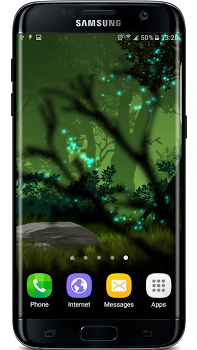 اسکرینشات 2 از محیط برنامه Firefly Forest Live Wallpaper v1.0.2 برای اندروید