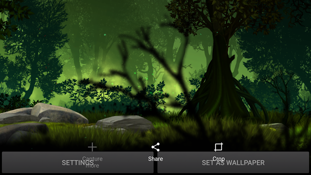 اسکرینشات 4 از محیط برنامه Firefly Forest Live Wallpaper v1.0.2 برای اندروید
