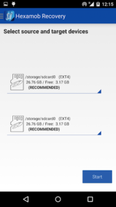اسکرینشات 2 از محیط برنامه نرم افزار بازگردانی فایل های پاک شده برای اندروید