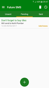 اسکرینشات 1 از محیط برنامه Future SMS v2.7 برای اندروید