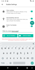 اسکرینشات 4 از محیط برنامه Stylish Text برای اندروید