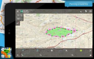 اسکرینشات 2 از محیط برنامه نرم افزار مسیریاب با امکان محاسبه میزان ورزش برای اندروید