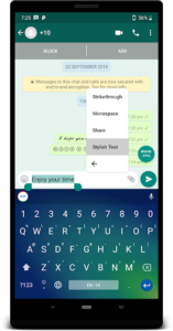 اسکرینشات 5 از محیط برنامه Stylish Text برای اندروید