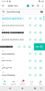 اسکرینشات 2 از محیط برنامه Stylish Text برای اندروید