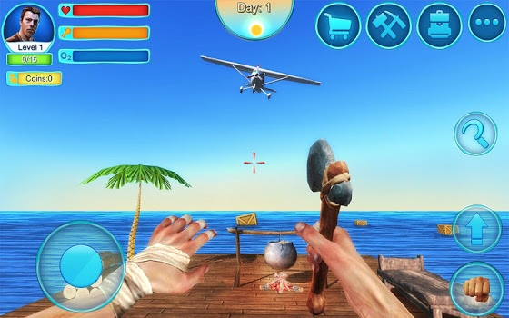 اسکرینشات 1 از محیط برنامه Ocean Survival 3D – 2 v2.6 برای اندروید