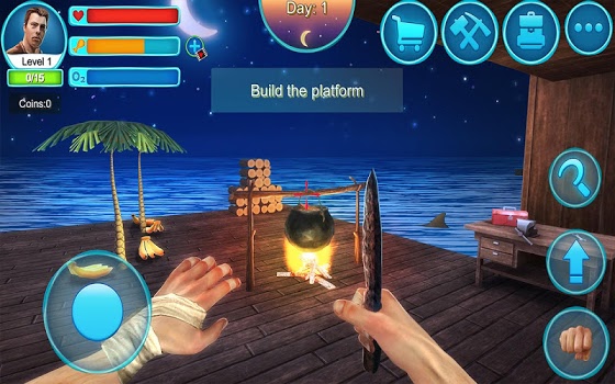 اسکرینشات 2 از محیط برنامه Ocean Survival 3D – 2 v2.6 برای اندروید