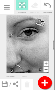 اسکرینشات 1 از محیط برنامه Piercing Photo Editor PRO v1.21 برای اندروید