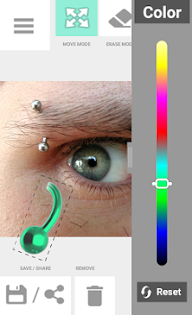 اسکرینشات 2 از محیط برنامه Piercing Photo Editor PRO v1.21 برای اندروید