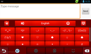 اسکرینشات 3 از محیط برنامه Red Rose Keyboar برای اندروید
