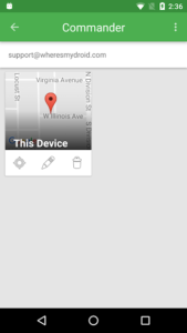 اسکرین‌شات 1 از محیط برنامه Wheres My Droid  برای اندروید