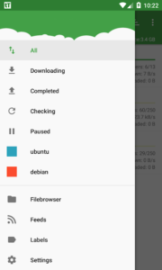 اسکرینشات 1 از محیط برنامه tTorrent برای اندروید