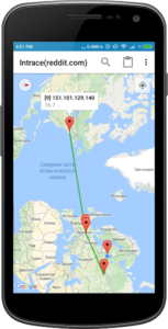 تصویر محیط Intrace: Visual Traceroute v1.100 build 298 تصویر محیط Intrace: Visual Traceroute v1.100 build 298