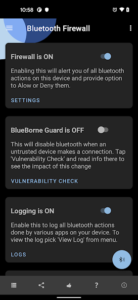 نصب Bluetooth Firewall روی اندروید