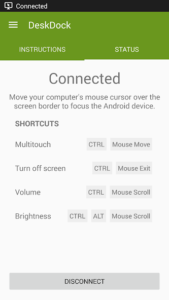 موس کامپیوتر در DeskDock اندروید