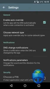 Override DNS (a DNS changer)