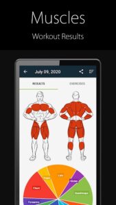 نقشه عضلات در اپ Fitness Trainer اندروید