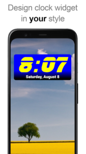 تغییر فونت ویجت ساعت DIGI در اندروید