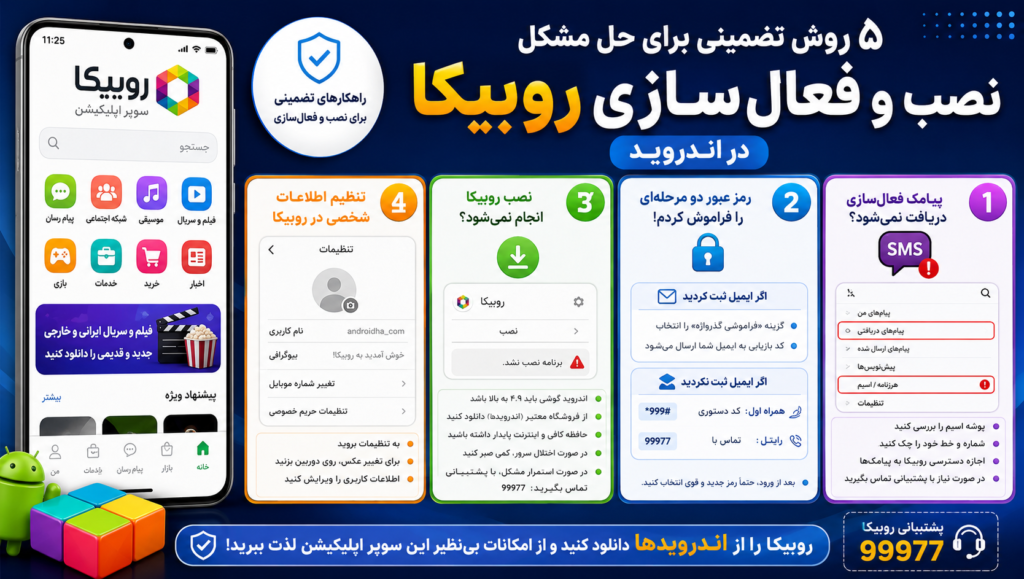 5 ترفند حل مشکل نصب و فعال سازی روبیکا 5 ترفند حل مشکل نصب و فعال سازی روبیکا