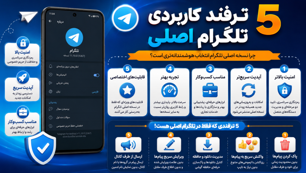 5 ترفند کاربردی تلگرام اصلی