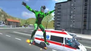 اسکرینشات 3 از محیط برنامه Rope Frog Ninja Hero برای اندروید
