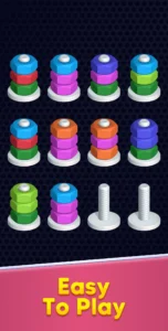 اسکرین‌شات 2 از محیط برنامه Nut Sort Puzzle برای اندروید