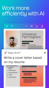 اسکرینشات 3 از محیط برنامه Canva برای اندروید