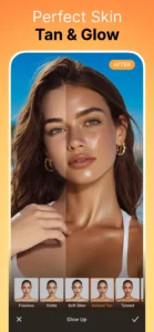 اسکرین‌شات 3 از محیط برنامه AirBrush: Face & Tan Editor برای اندروید