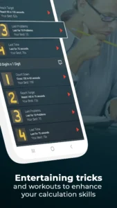 اسکرین‌شات 3 از محیط برنامه نرم افزار افزایش مهارت و تقویت ریاضی برای اندروید