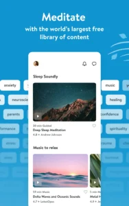 اسکرینشات 4 از محیط برنامه نرم افزار محبوب مدیتیشن برای اندروید