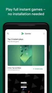 تصویر محیط Google Play Games