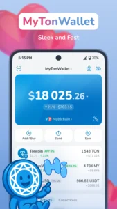 اسکرین‌شات 3 از محیط برنامه MyTonWallet برای اندروید