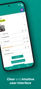 اسکرینشات 3 از محیط برنامه Password Safe برای اندروید
