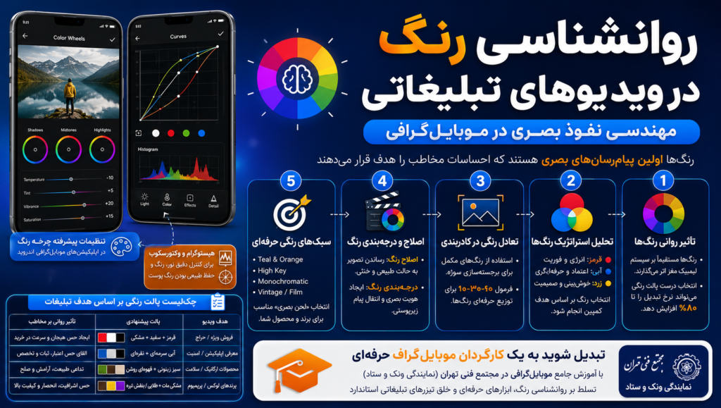 روانشناسی رنگ در ویدیوهای تبلیغاتی؛ مهندسی نفوذ بصری در موبایل‌گرافی