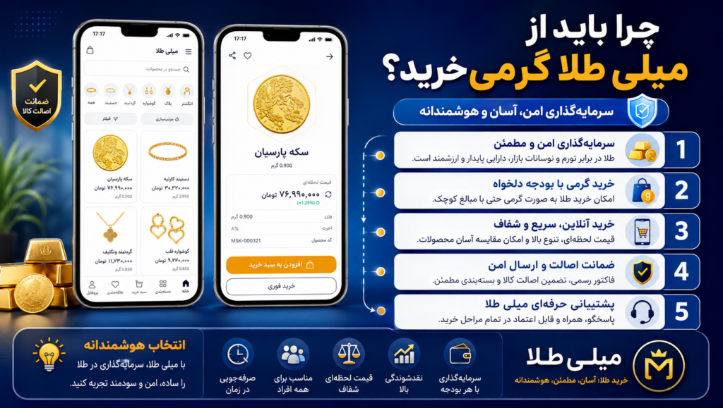 چرا باید از میلی طلا گرمی خرید