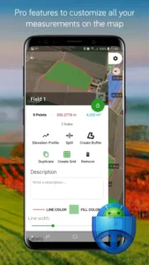 تصویر محیط GPS Fields Area Measure PRO v5.2.3