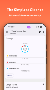 حذف پیامک و گزارش تماس 1Tap Cleaner Pro اندروید
