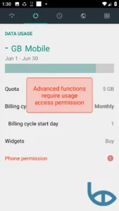 صفحه مصرف اینترنت Data Monitor