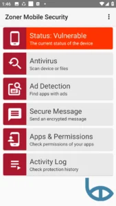 صفحه اصلی Zoner Mobile Security