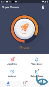 صفحه اصلی Super Cleaner