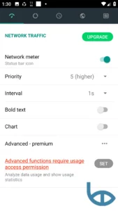 اسکرینشات 3 از محیط برنامه Data Monitor: Simple Net-Meter برای اندروید