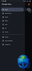 پنل Google Slides