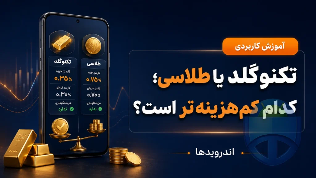 ۲. تکنوگلد بهتر است یا طلاسی؟ مقایسه کامل هزینه و کارمزد خرید طلا ۲. تکنوگلد بهتر است یا طلاسی؟ مقایسه کامل هزینه و کارمزد خرید طلا