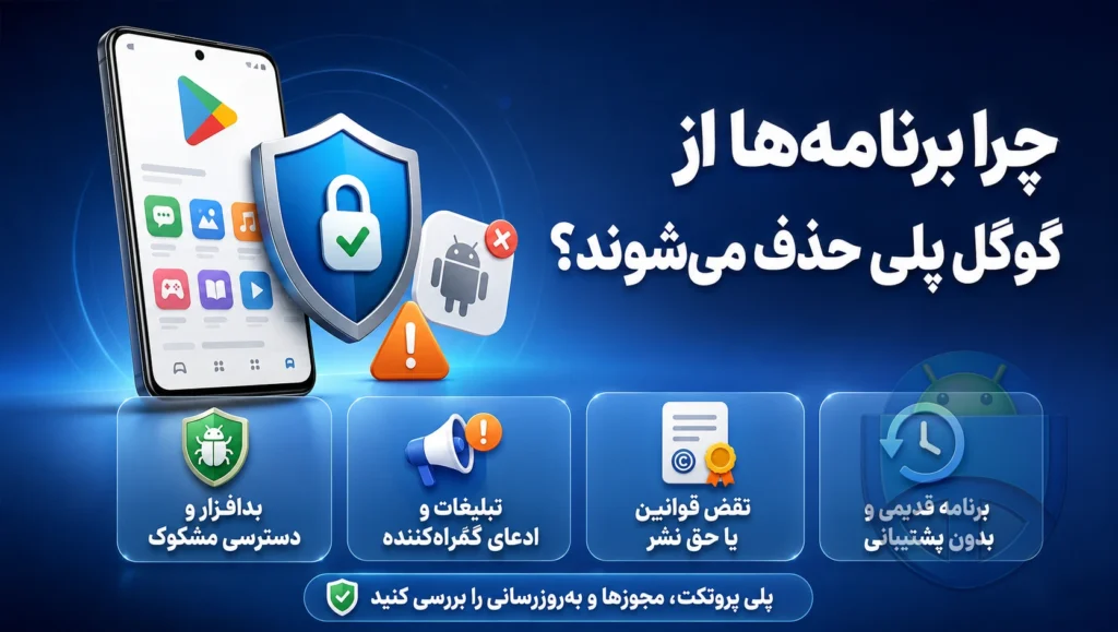 اپلیکیشنت از گوگل پلی حذف شد؟ دلایل پنهانی که گوگل بهت نمیگه اپلیکیشنت از گوگل پلی حذف شد؟ دلایل پنهانی که گوگل بهت نمیگه