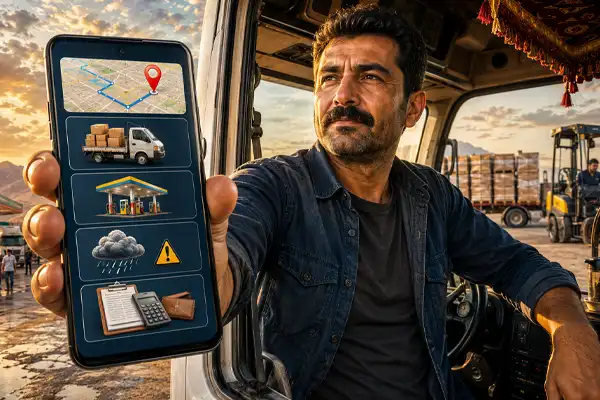 ۵ برنامه اندرویدی ضروری برای رانندگان حمل بار حمل بار