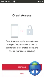 صفحه Send Anywhere