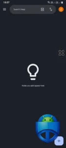 صفحه اصلی Google Keep
