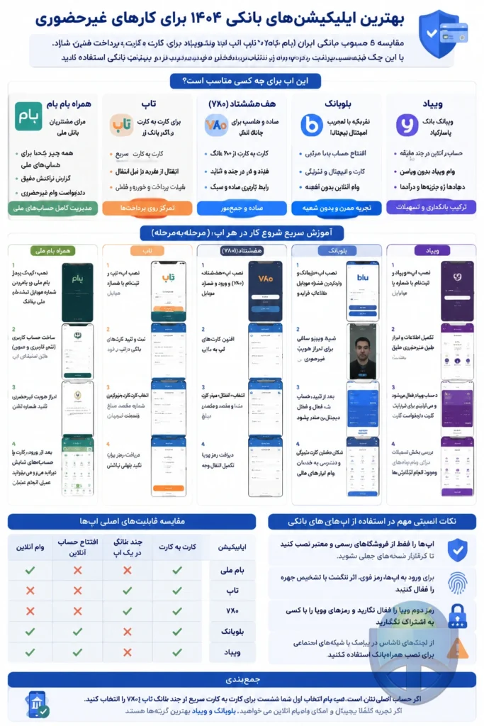بهترین اپلیکیشن‌ های بانکی ۱۴۰۴ برای کارهای غیرحضوری کدام‌اند؟