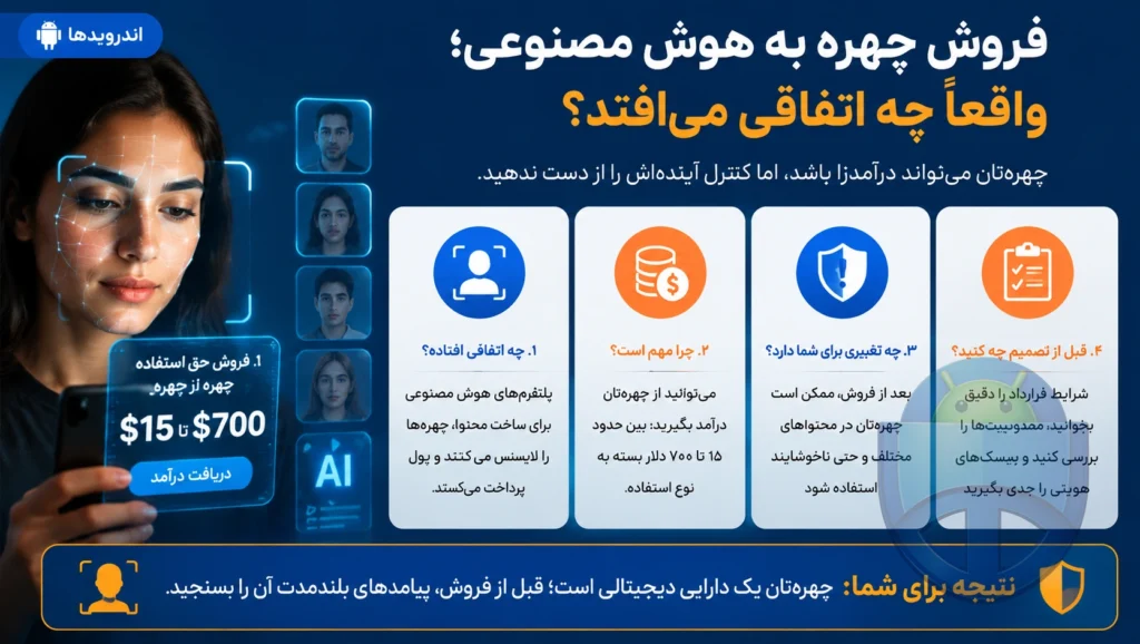 فروش چهره به هوش مصنوعی؛ واقعاً چه اتفاقی میافتد؟ فروش چهره به هوش مصنوعی؛ واقعاً چه اتفاقی میافتد؟