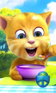 مینیگیم جشن تولد در بازی Talking Ginger برای موبایل